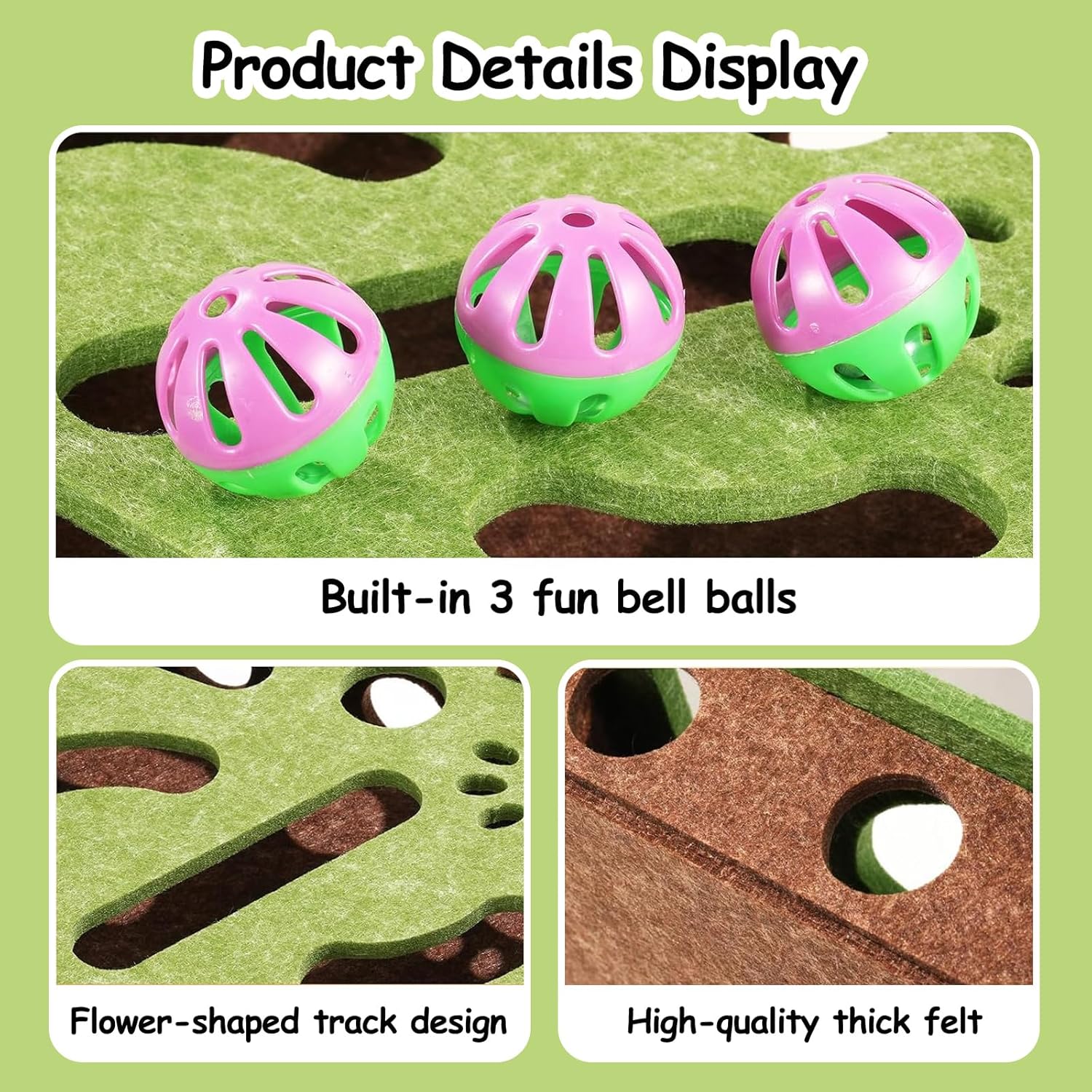 Interactive Cat Puzzle Toy with Scratch Track