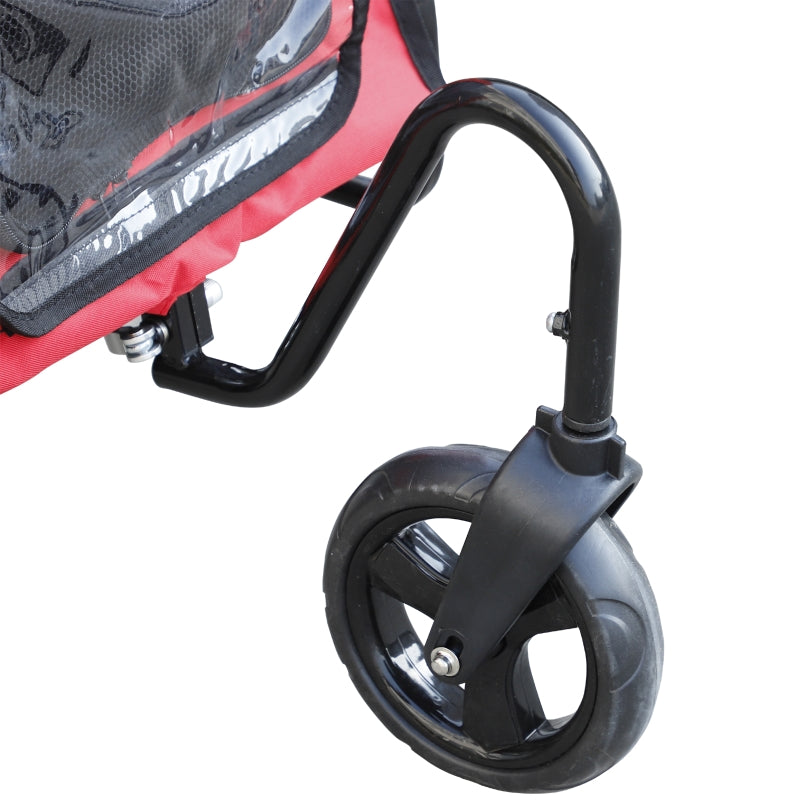 2-in-1, 3 Wheel Pet Jogging Stroller Bike Trailer